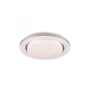 Hvid plafond modern, Alpha, 22W, varm til kold hvid justerbar LED, med fjärrkontroll