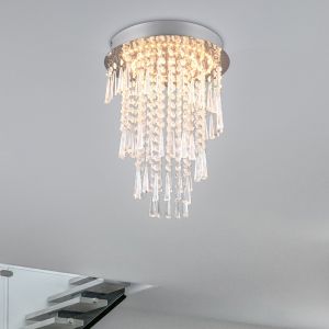 Krom lysekrone design, Sjon, 18W, varm til kold hvid justerbar LED, 3 trins lysdæmper