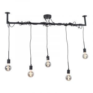 Industri pendler lampe sort, Kester