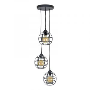 Industri pendler lampe sort, Roland
