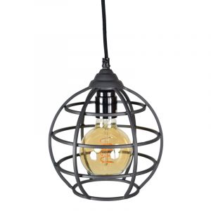 Industri pendler lampe sort, Roland
