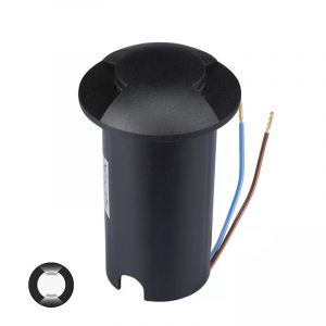 Modern nedgravningsspot sort, Marcus, 1W, 6500K LED, IP67