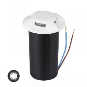 Modern nedgravningsspot hvid, Marcus, 1W, 6500K LED, IP67