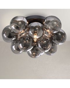 Metal loftlampe grå, Cyril