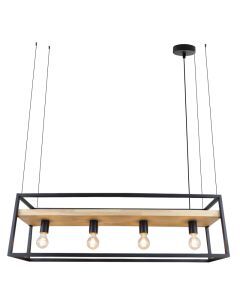 Industri pendler lampe sort, Frama