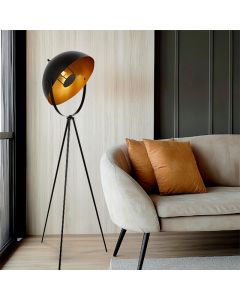 Modern gulv lampe guld, Brenna