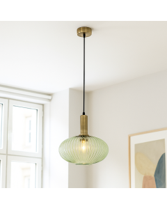 Retro pendler lampe grøn, Charlois