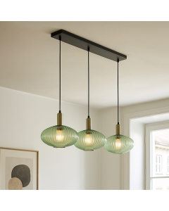 Retro pendler lampe grøn, Charlois