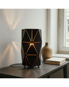 Modern bordlampe guld, Sivar, med brytare