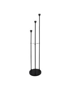Aluminium gulvlampe uden skærm sort, Rika