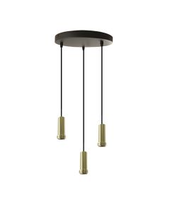 Aluminium pendler lampe uden skærm sort, Rika