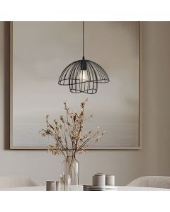Modern pendler lampe sort, Jolien
