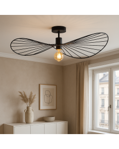 Modern loftlampe sort, Jolinda