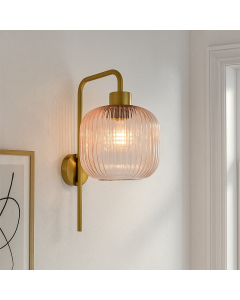Design væglampe lyserød, Charlois