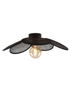 Rattan loftlampe sort, Rowen