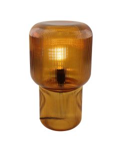 Design bordlampe brun, Chelsea, med brytare
