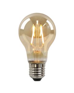 Dimmbare Olucia E27 filament pære Yona, rav, A60, 2W, 2200K