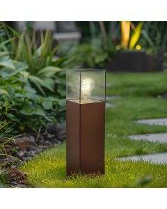 Modern udendørslampe rustfarvet, Sanel, IP44
