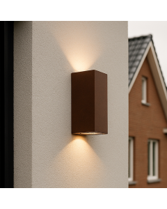 Modern udendørslampe rustfarvet, Corella, IP44