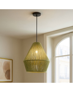 Rustik pendler lampe grøn, Holly