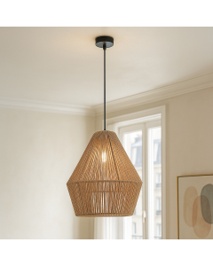 Rustik pendler lampe lyserød, Holly