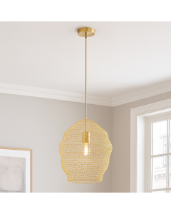 Design pendler lampe guld, Sep