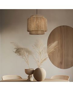 Rustik pendler lampe brun, Sanny