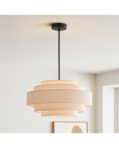Modern pendler lampe beige, Timmy