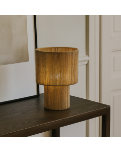 Rustik bordlampe brun, Sanny, med brytare