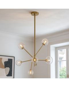 Design pendler lampe guld, Kaily