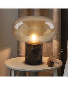 Marmor bordlampe rav, Alan, med brytare