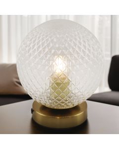 Retro bordlampe gennemsigtig, Johnson, med brytare