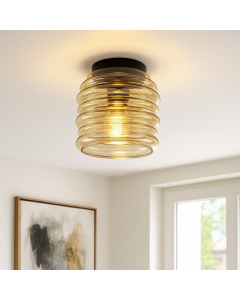 Glas loftlampe rav, Karen
