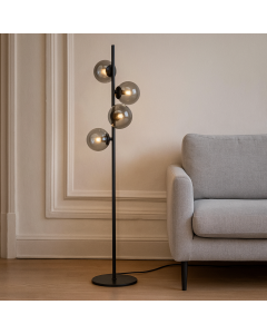 Design gulv lampe grå, Remo, med brytare