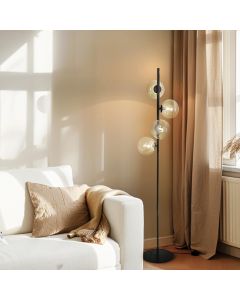 Design gulv lampe rav, Remo, med brytare
