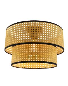 Rattan loftlampe brun, Kirsten