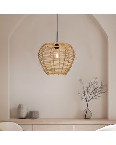 Rattan pendler lampe brun, Irene