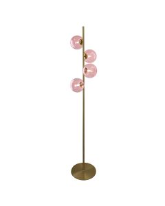 Design gulv lampe lyserød, Remo, med brytare