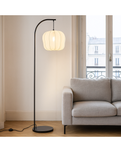 Modern gulv lampe creme, Deborah, med brytare