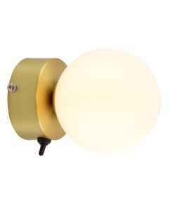 Modern væglampe badeværelse guld, Amer, IP44