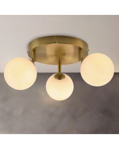 Modern loftlampe badeværelse hvid, Amer, IP44
