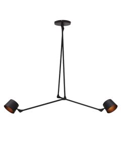 Modern loftlampe sort, Rinke