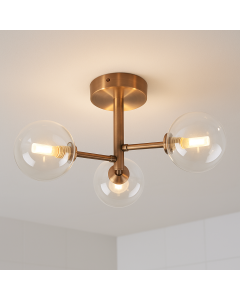 Modern loftlampe kobber, Amer, IP44