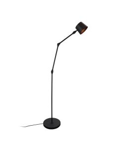 Modern gulv lampe sort, Rinke, med brytare