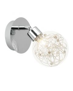 Design vægspot krom, Nessa