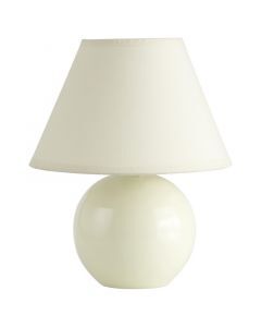 Keramik bordlampe beige, Pilar, med brytare