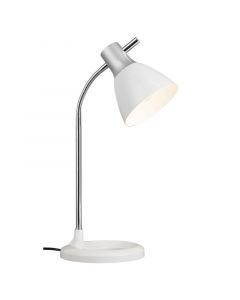 Design skrivebordslampe hvid, Liberty, med brytare