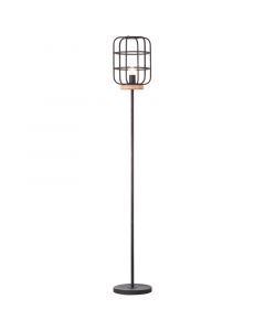 Træ gulv lampe sort, Taede, med brytare
