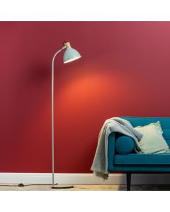 Rustik gulv lampe grøn, Thalina, med brytare