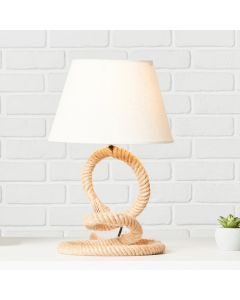 Rustik bordlampe hvid, Boyke, med brytare